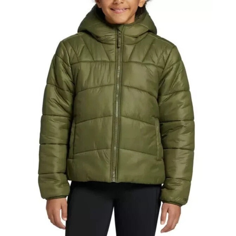 DSG DICKS SPORTING GOODS INSULATED WINTER COAT Girl's Size XS 6-7 INKY OLIVE